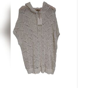 Easel Cream Knit Hoodie Sweater